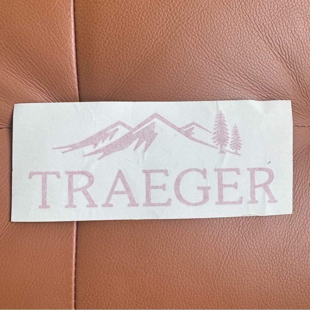 Traeger red Logo transfer Decal for grill or cooler